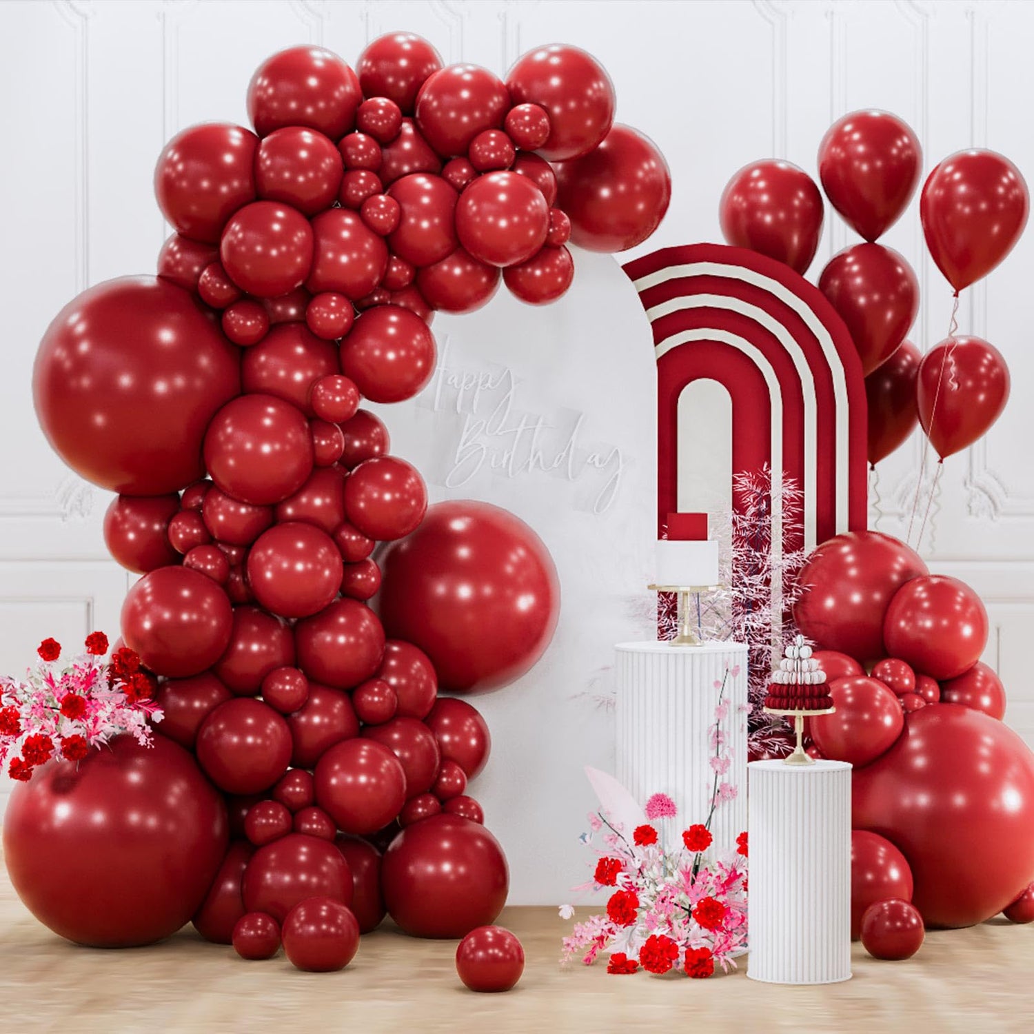 Burgundy-Y62 Balloons Arch Kit Garland 155pcs (5/10/12/18 inch)