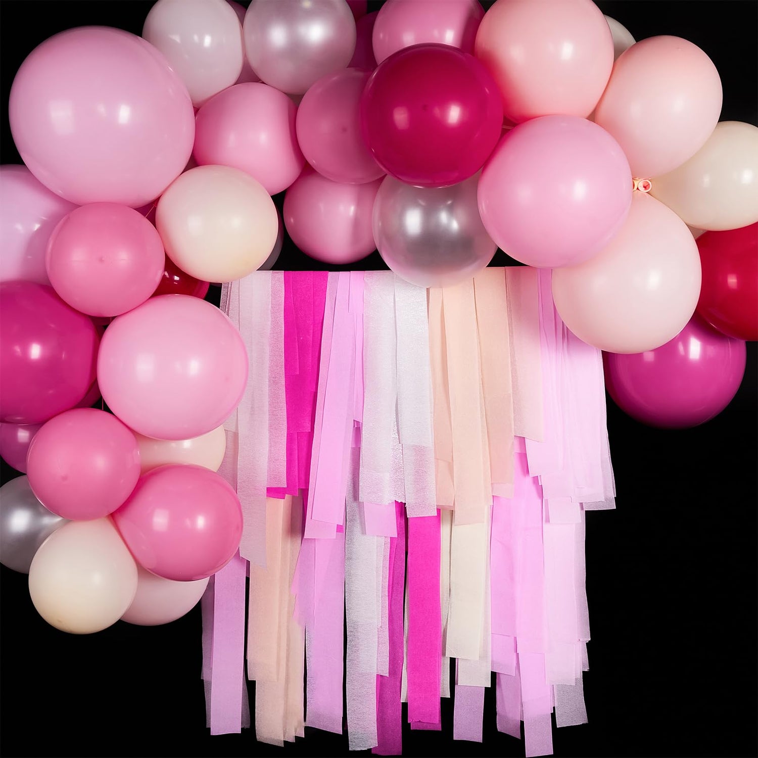 Pink Ombre Crepe Paper 4pcs