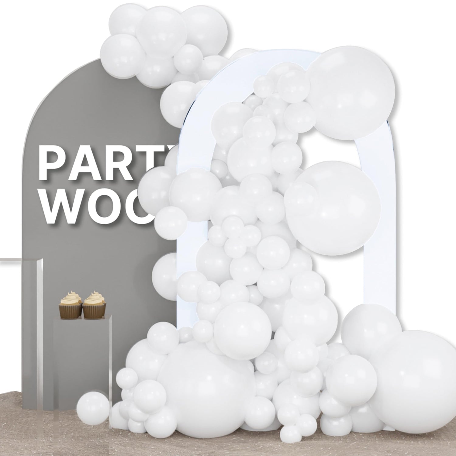 White-Y13 Balloons Arch Kit Garland 155pcs (5/10/12/18 inch)