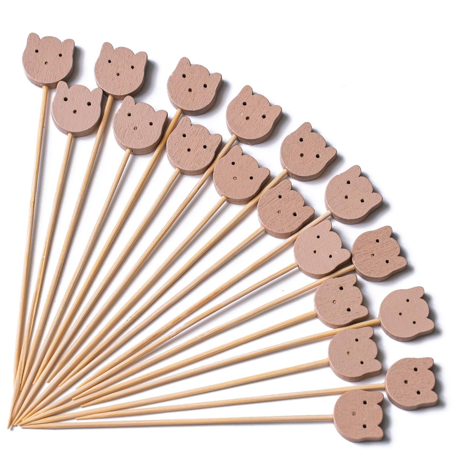 Natural Wood Cocktail Picks (Bamboo) 200pcs