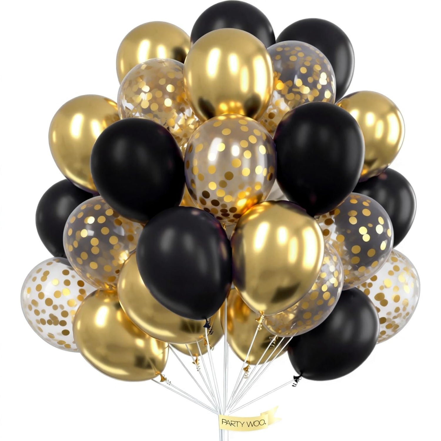 Black & Gold Balloons 100pcs