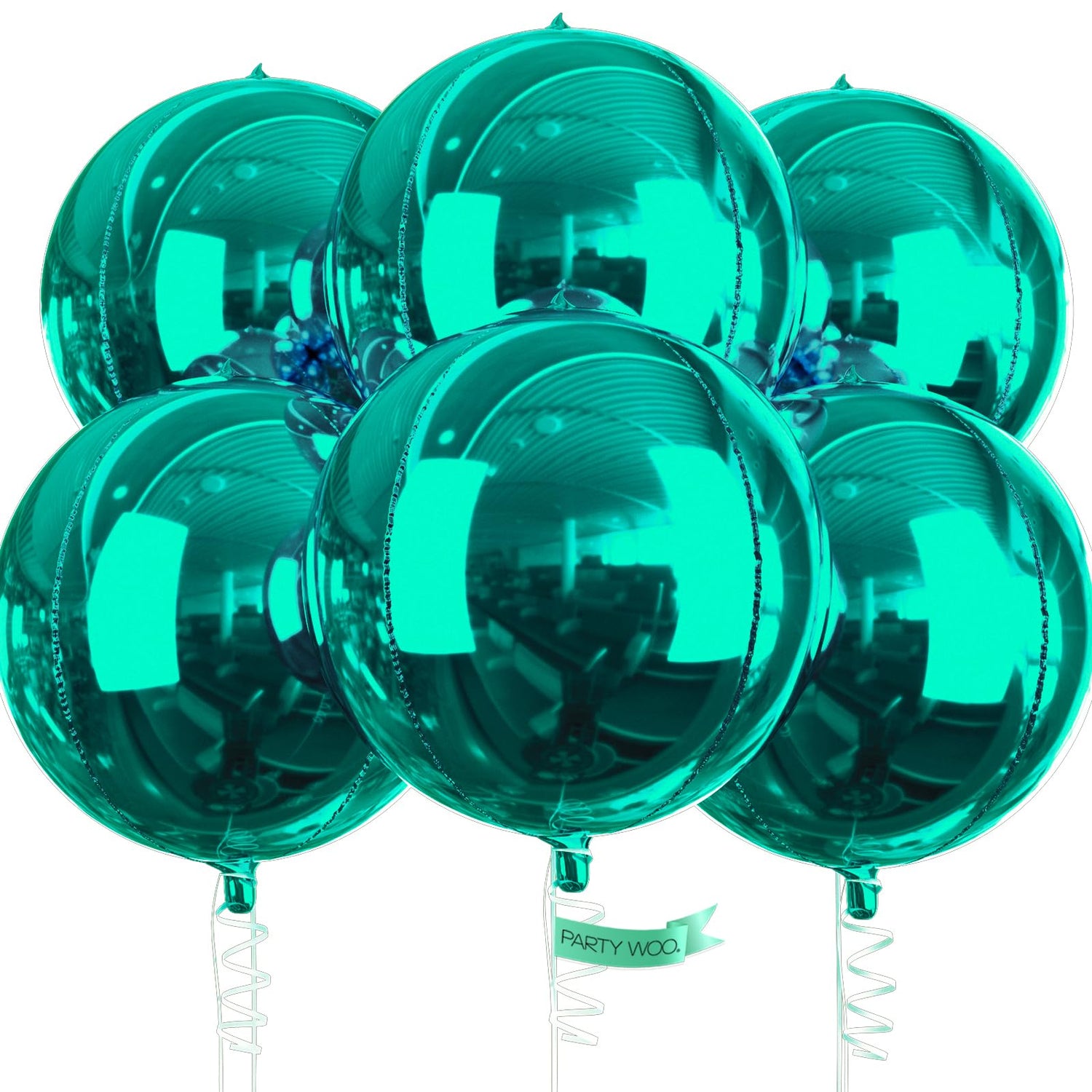 Green-LG14 Foil Balloons 6pcs (22 inch)