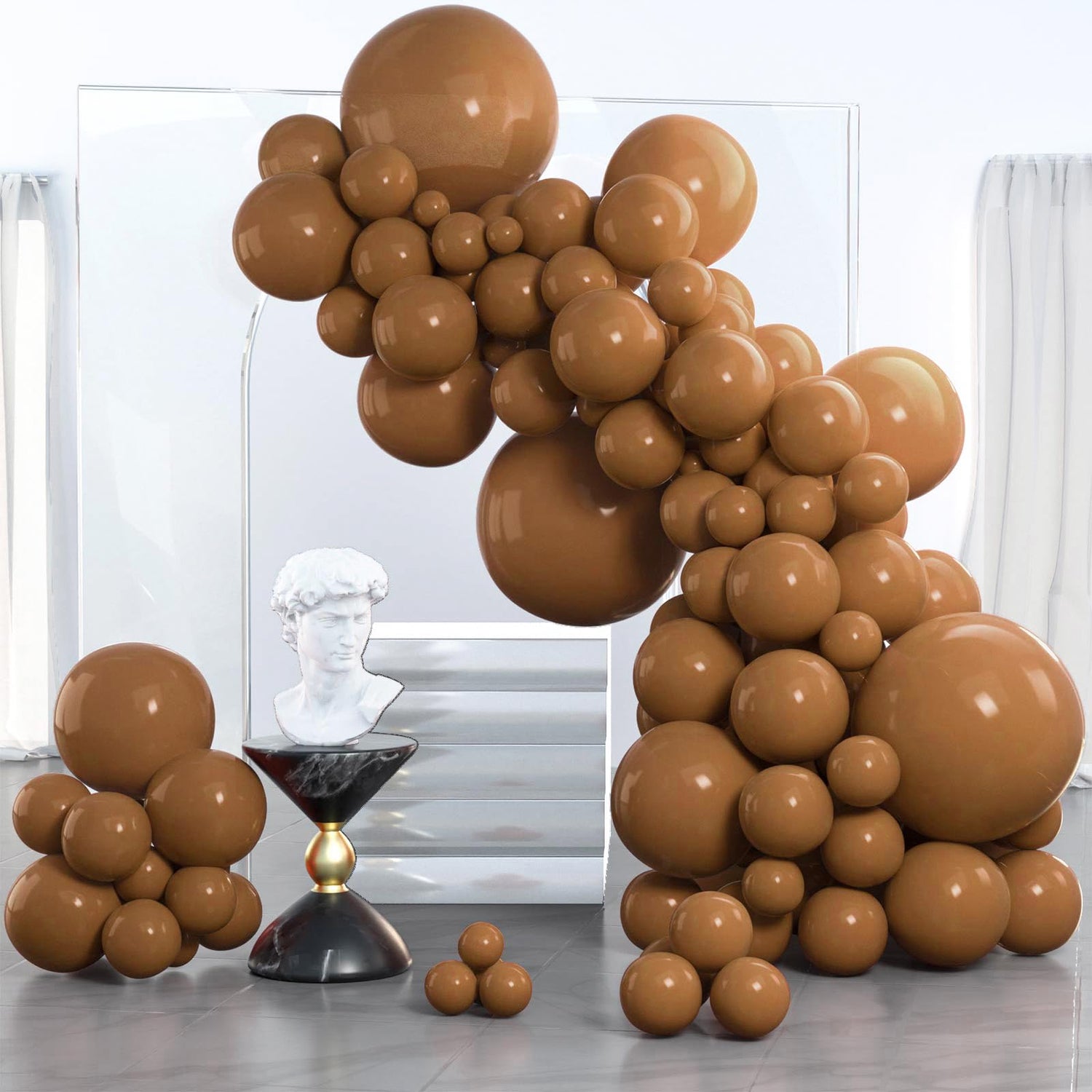 Brown-F09 Balloons Arch Kit Garland 85pcs (5/10/12/18 inch)