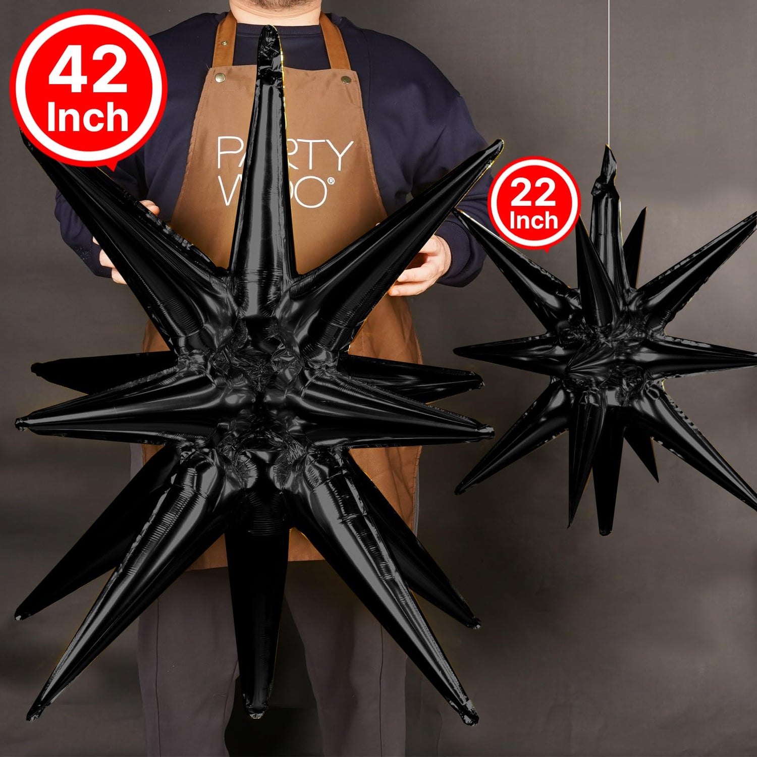 Black-LG12 Foil Balloons 2pcs (42 inch)