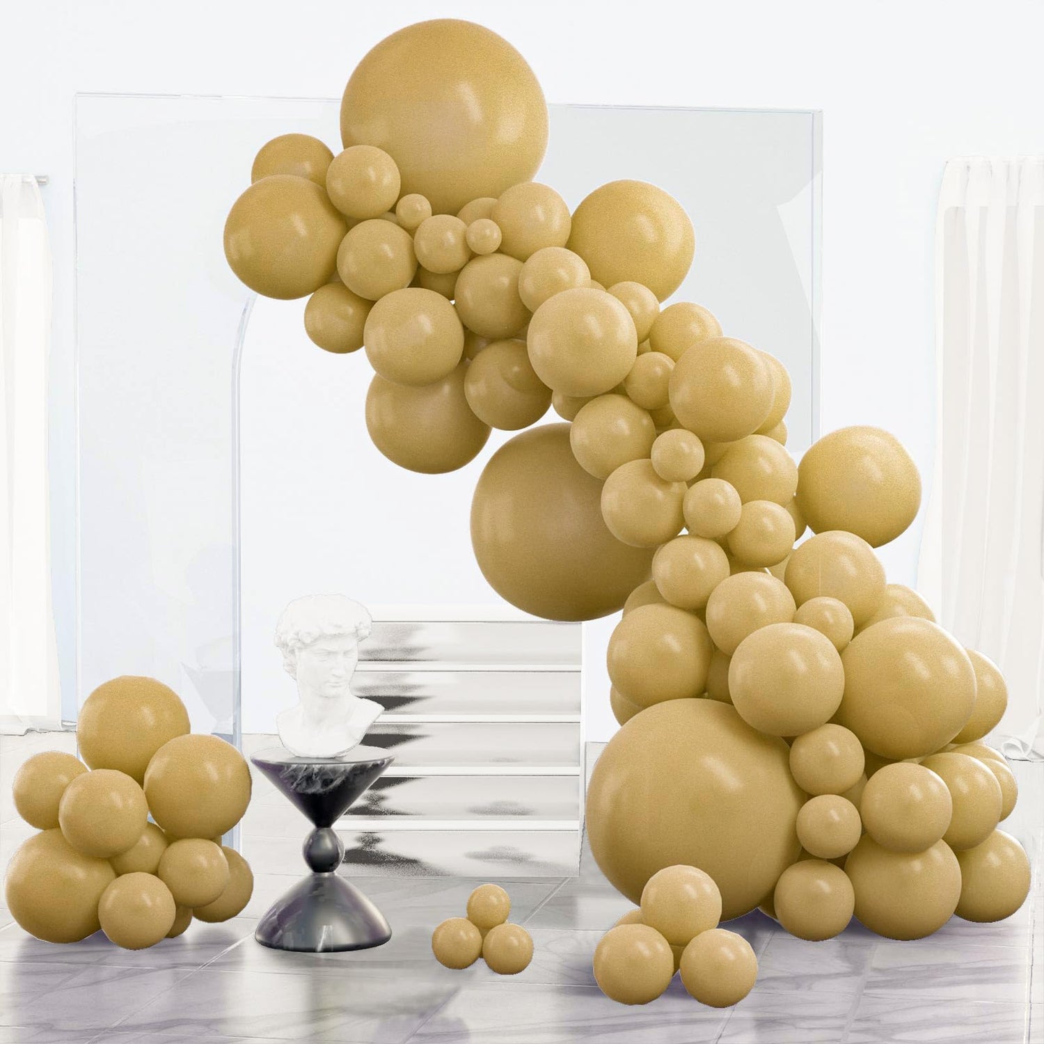 Brown-F19 Balloons Arch Kit Garland 85pcs (5/10/12/18 inch)