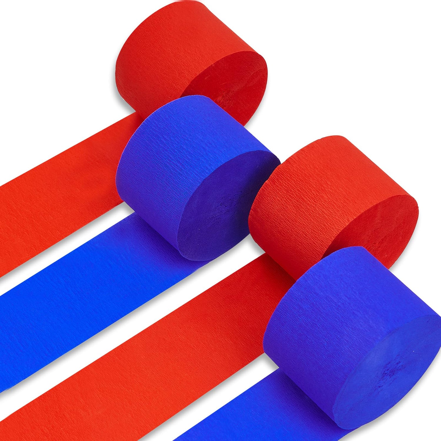 Red & Blue Crepe Paper 4pcs