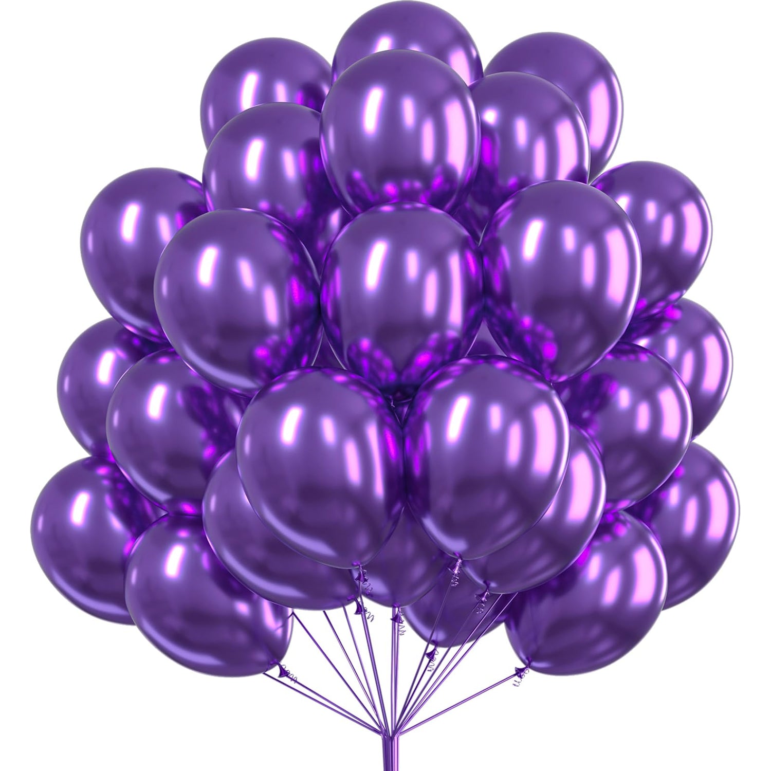 Purple-G105 Metallic Balloons 50pcs (12 inch)
