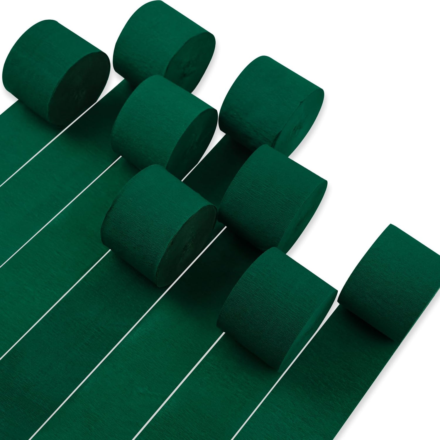 Christmas Green Crepe Paper 8pcs