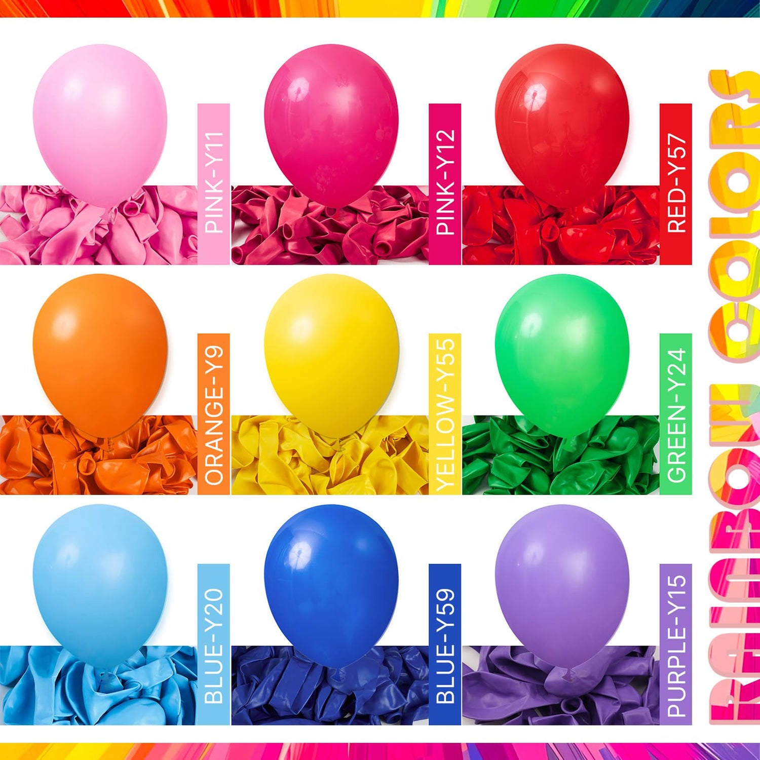 Multicolored Balloons 101pcs (12 inch)