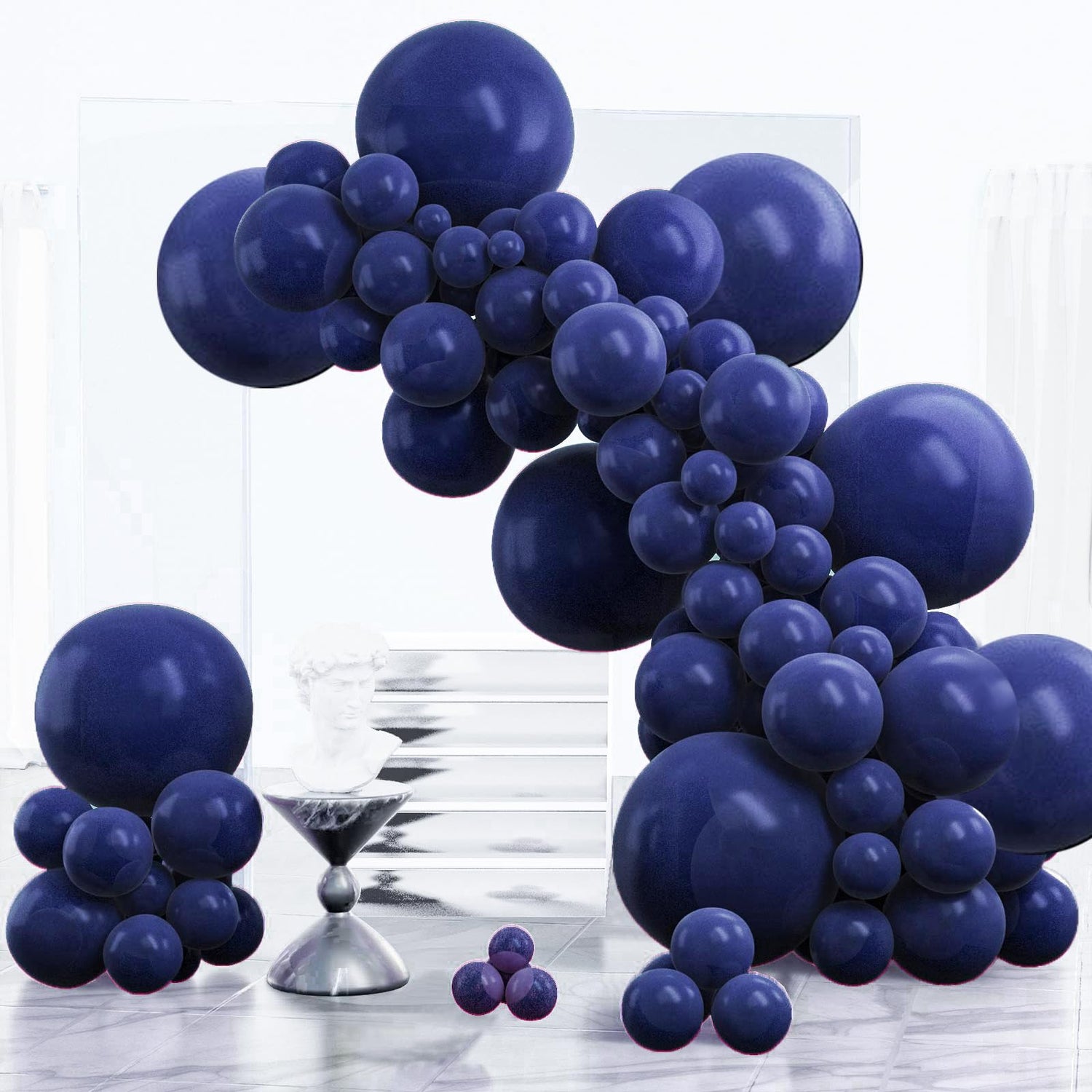 Blue-Z90 Balloons Arch Kit Garland 100pcs (5/10/12/18 inch)
