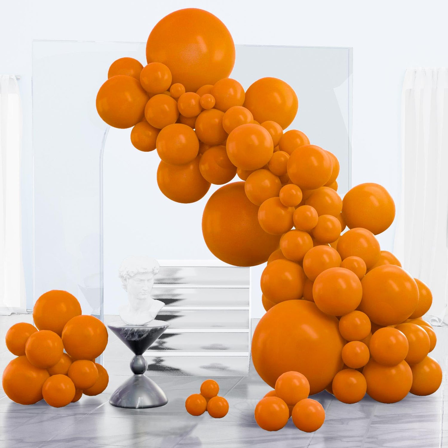 Orange-F53 Balloons Arch Kit Garland 123pcs (5/10/12/18 inch)