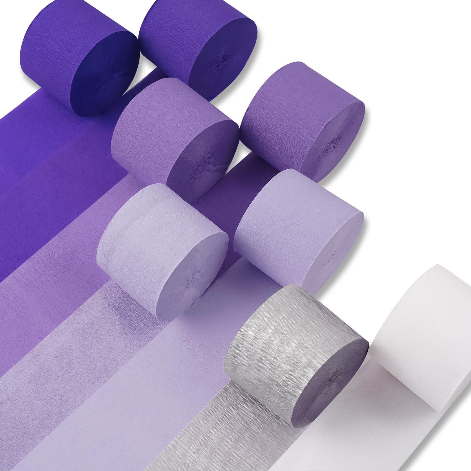 Purple Ombre Crepe Paper 8pcs