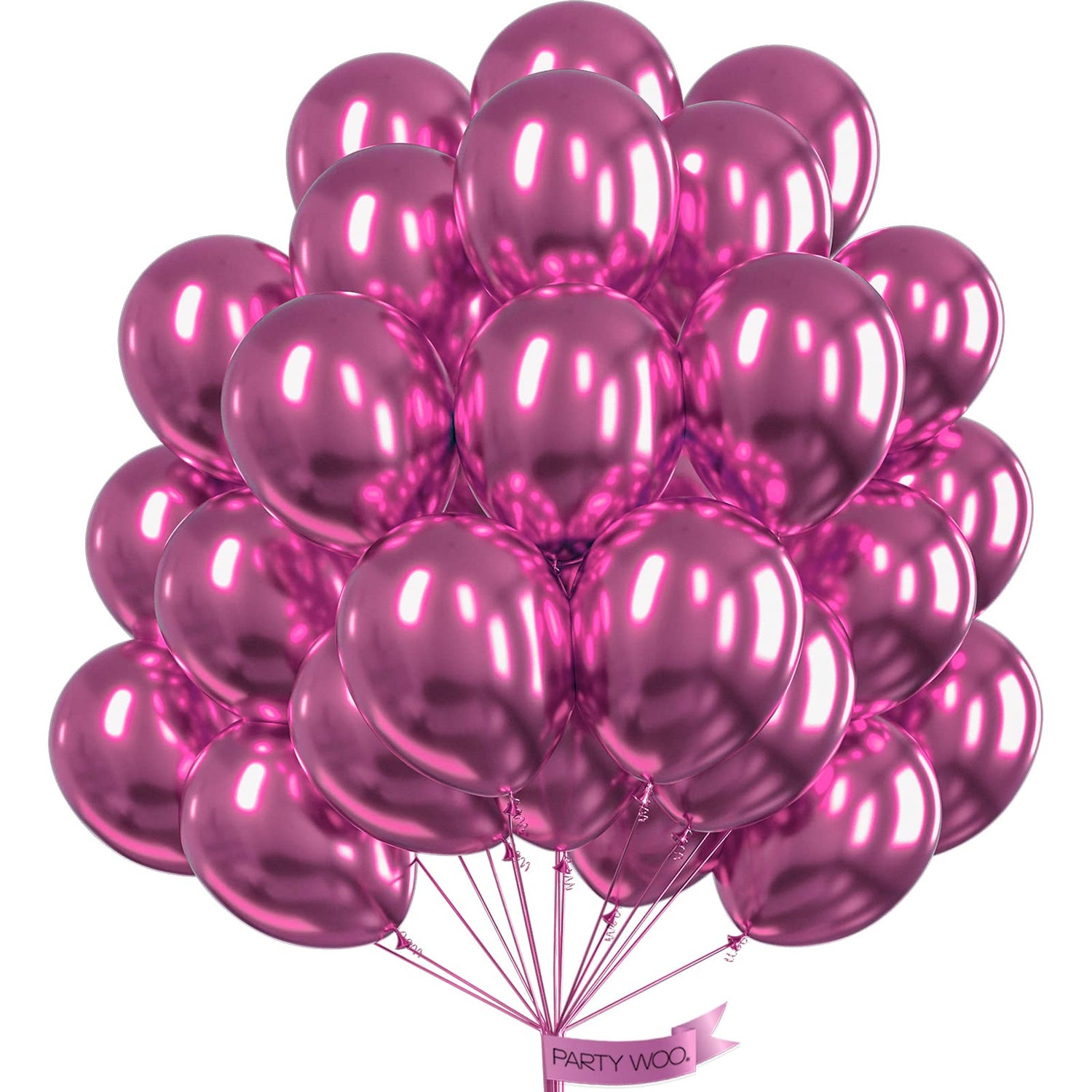 Pink-G114 Metallic Balloons 50pcs (12 inch)