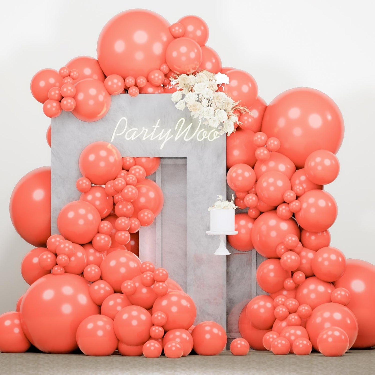 Coral Red-Y22 Balloons Arch Kit Garland 140pcs (5/10/12/18 inch)