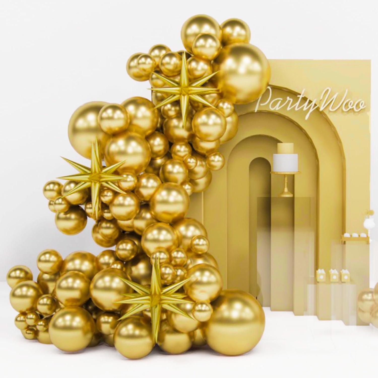 Gold-G101 Metallic Balloons Arch Kit Garland 110pcs (5/10/12/18 inch)
