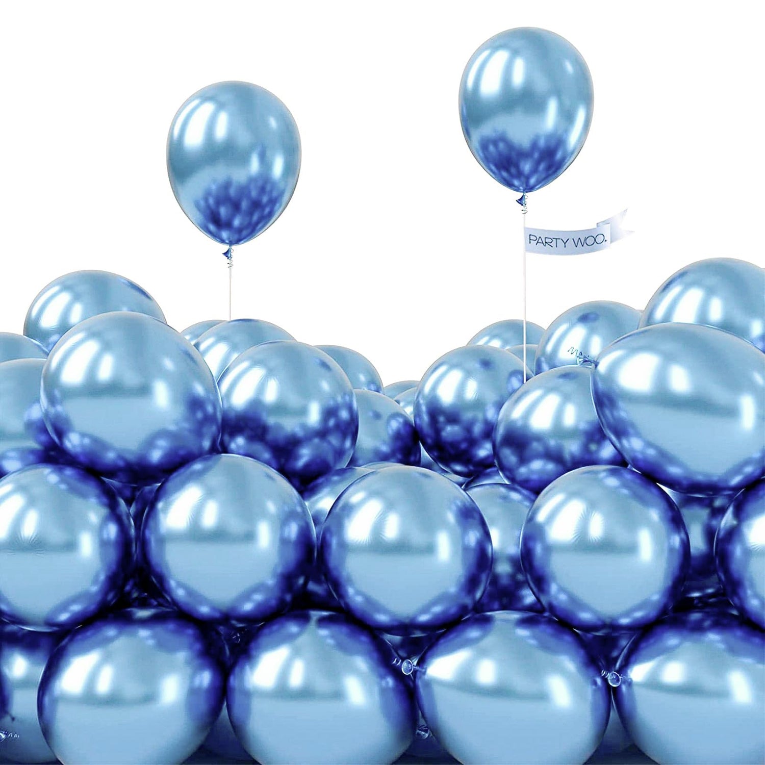 Blue-G119 Metallic Balloons 50pcs (5 inch)