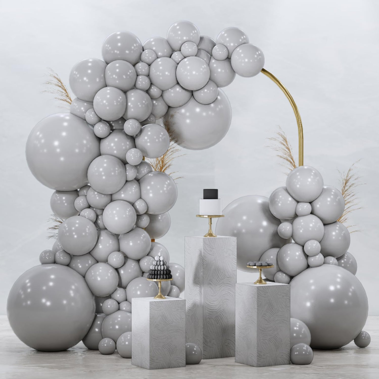 Gray-Y71 Balloons Arch Kit Garland 120pcs (5/10/12/18 inch)