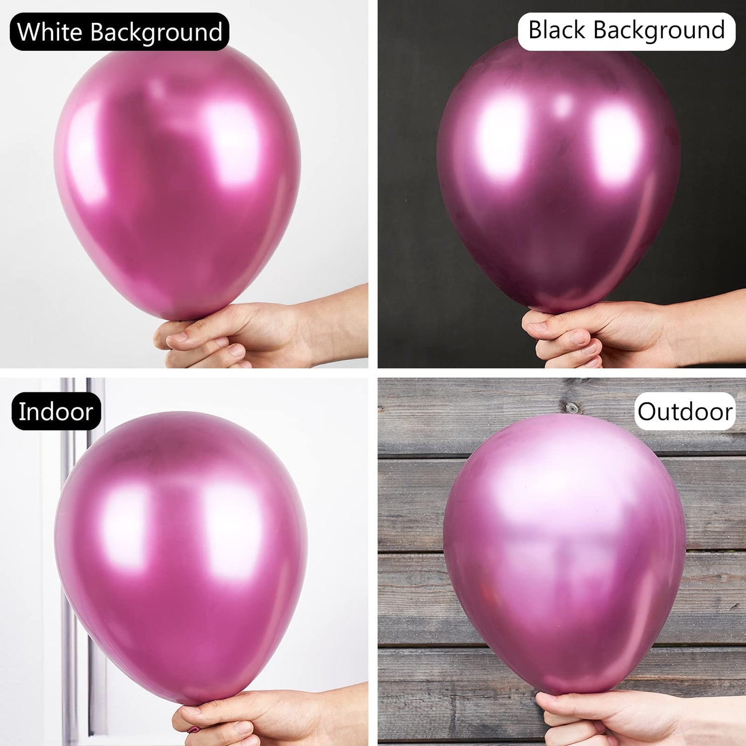 Pink-G114 Metallic Balloons 50pcs (12 inch)
