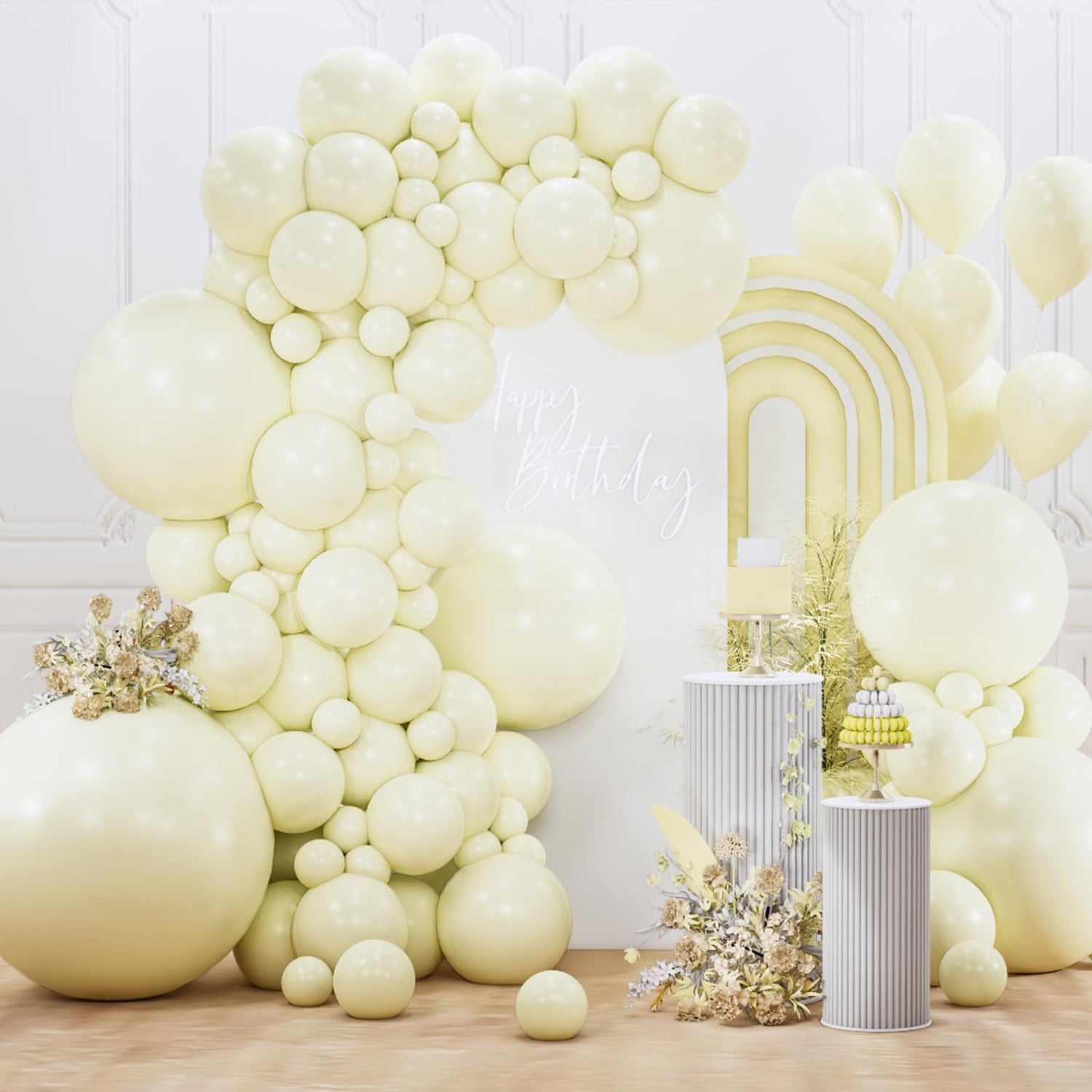 Yellow-Q07 Balloons Arch Kit Garland 127pcs (5/10/12/18/36 inch)