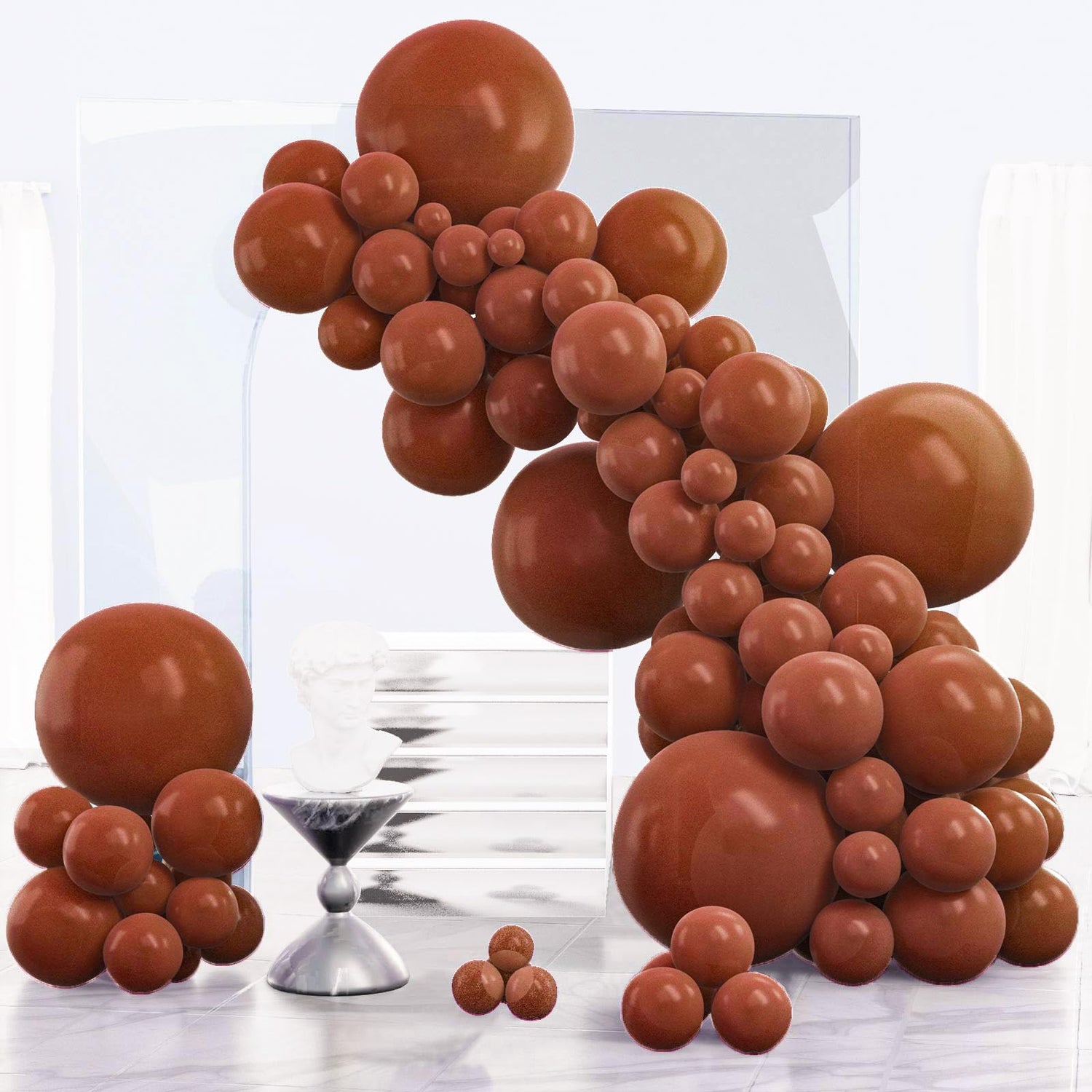 Brown-F08 Balloons Arch Kit Garland 140pcs (5/10/12/18 inch)