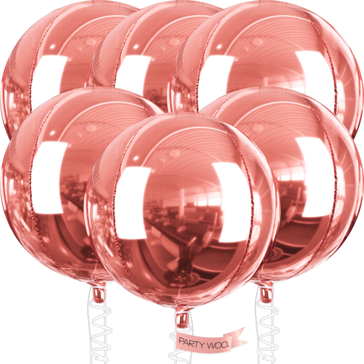 Rose Gold-LG03 Foil Balloons 6pcs (32 inch)