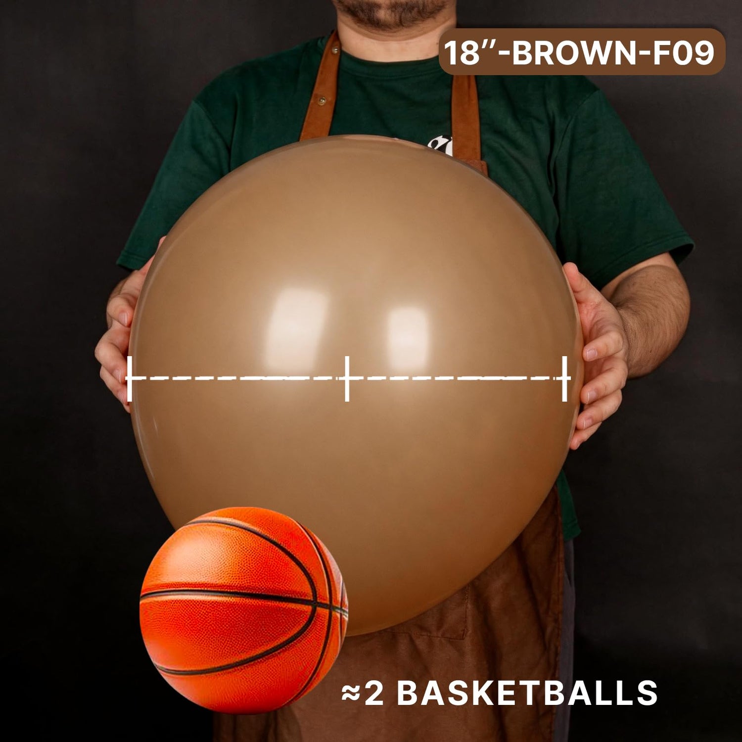 Brown-F09 Balloons 20pcs (18 inch)