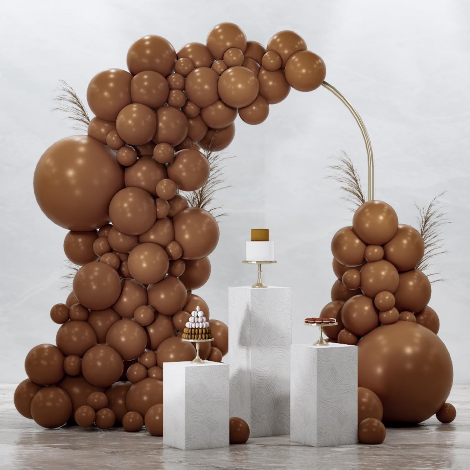 Brown-F09 Balloons Arch Kit Garland 92pcs (5/10/12/18 inch)