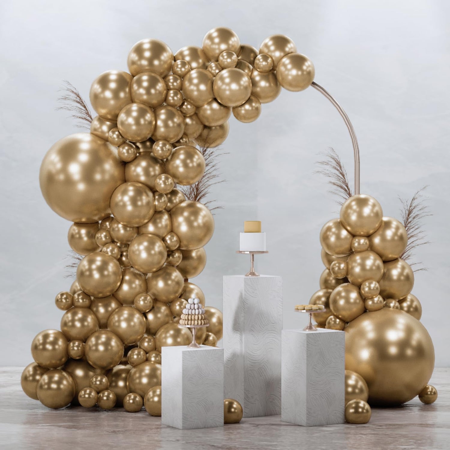 Gold-G127 Metallic Balloons Arch Kit Garland 92pcs (5/10/12/18 inch)