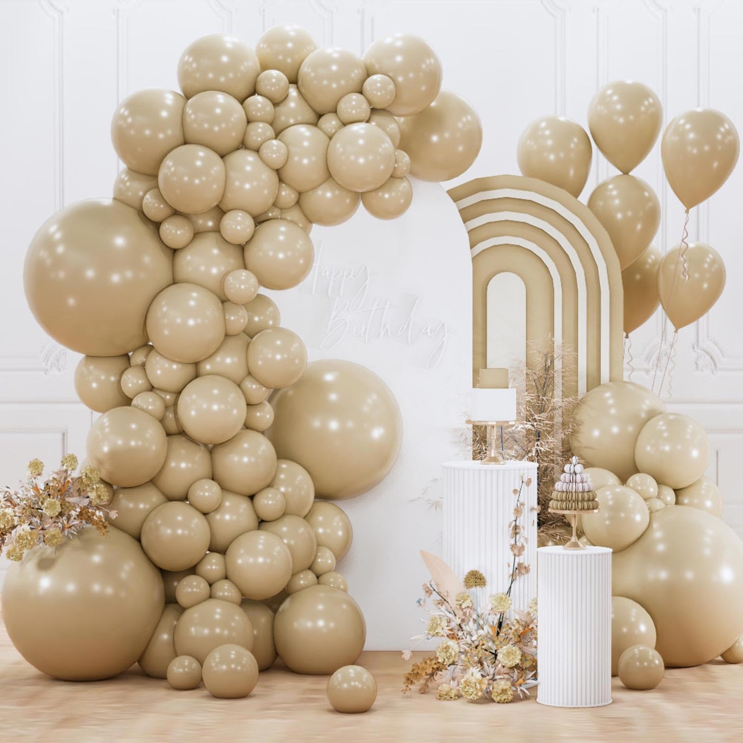 Brown-F56 Balloons Arch Kit Garland 152pcs (5/10/12/18 inch)