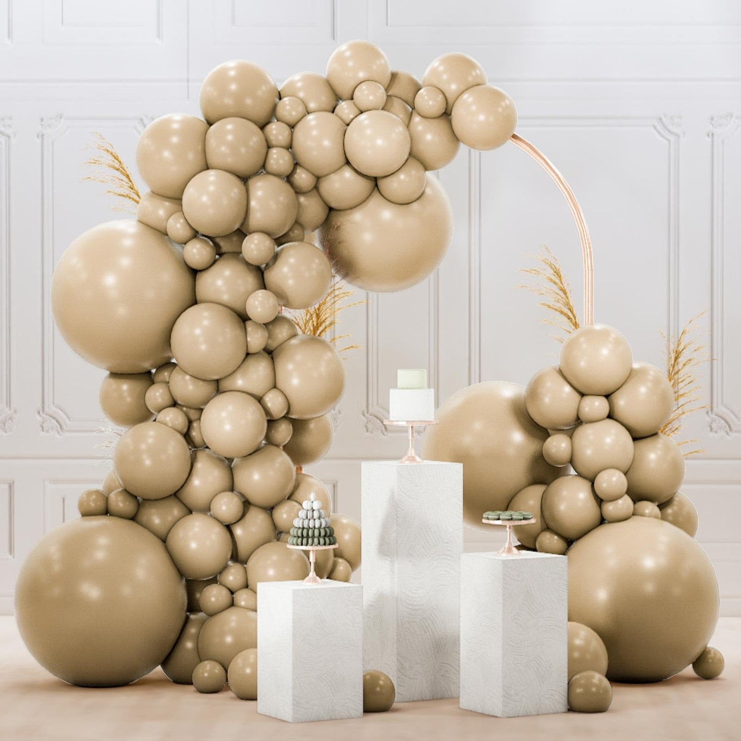 Brown-F56 Balloons Arch Kit Garland 120pcs (5/10/12/18 inch)