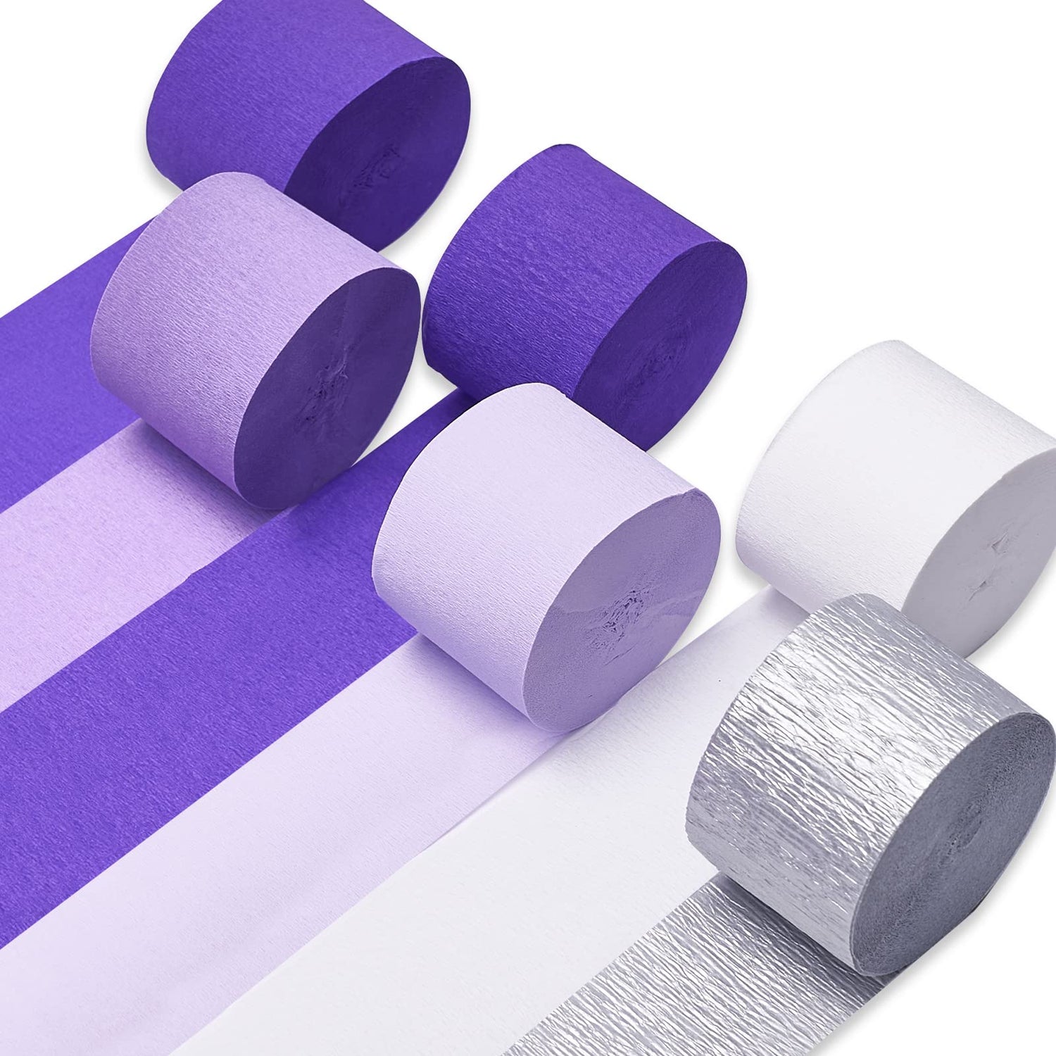 Purple Ombre Crepe Paper 6pcs