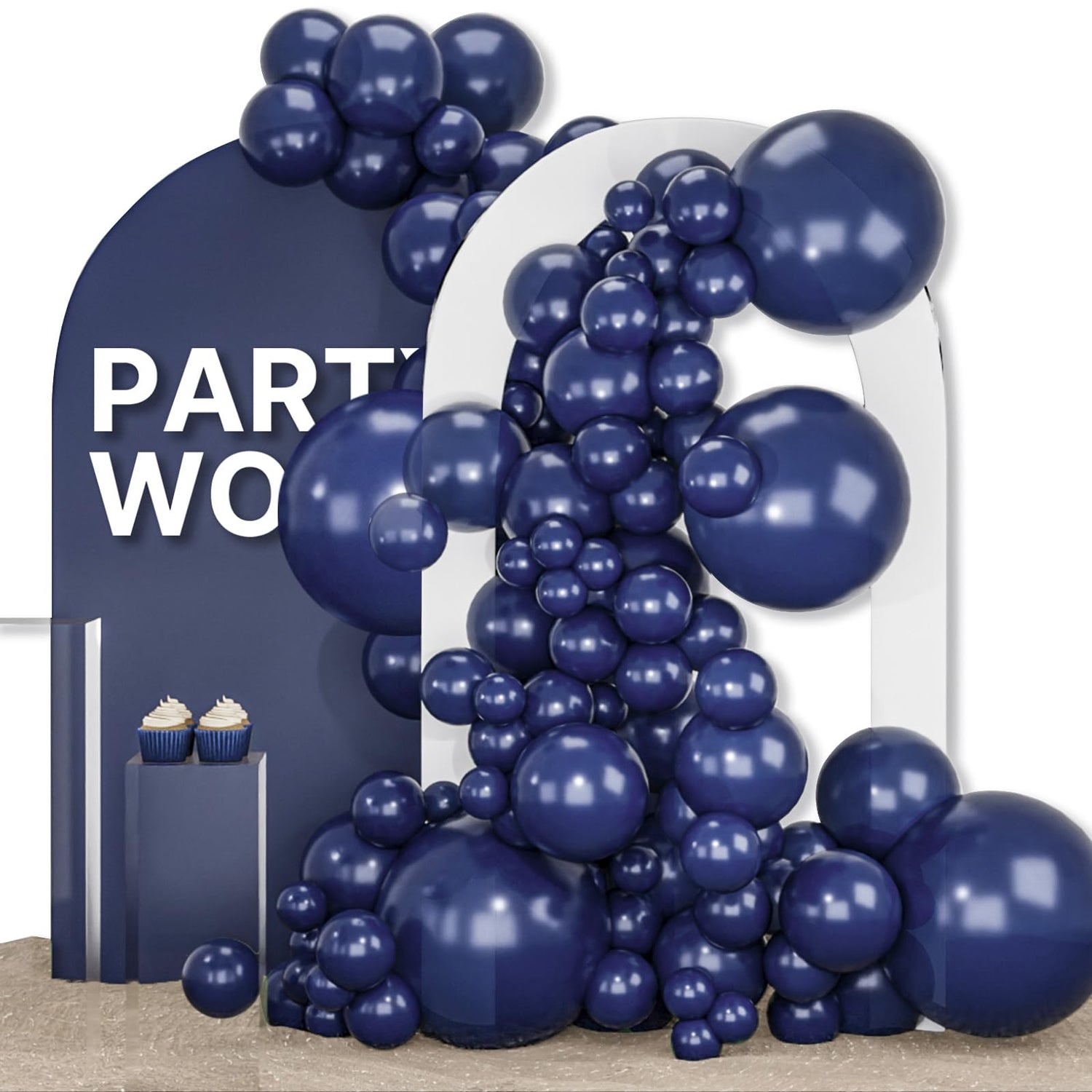 Blue-Z90 Balloons Arch Kit Garland 123pcs (5/10/12/18 inch)