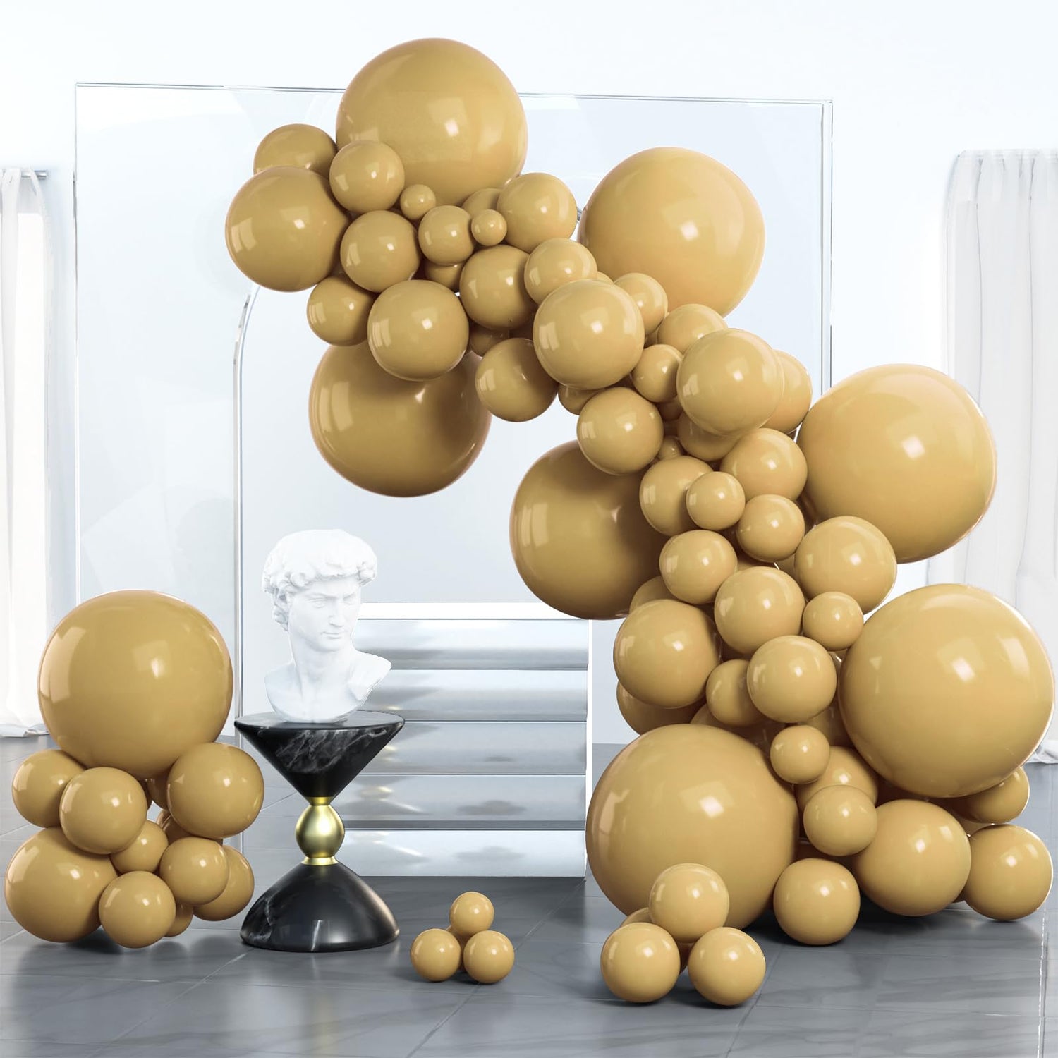Brown-F19 Balloons Arch Kit Garland 100pcs (5/10/12/18 inch)