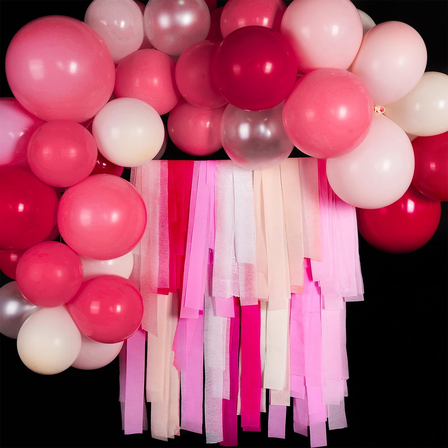 Red & Pink Crepe Paper 4pcs