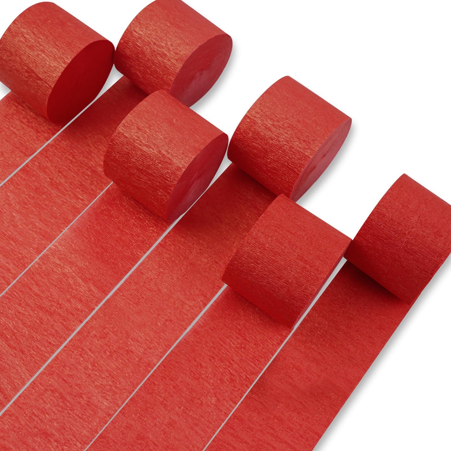 Pearl Red Crepe Paper 6pcs