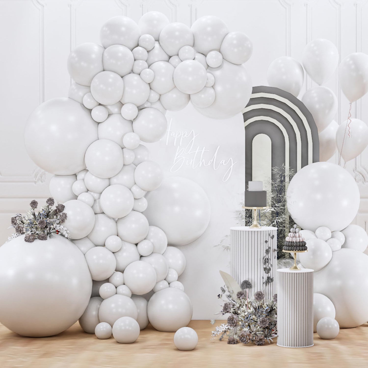 White-Y13 Balloons Arch Kit Garland 127pcs (5/10/12/18/36 inch)