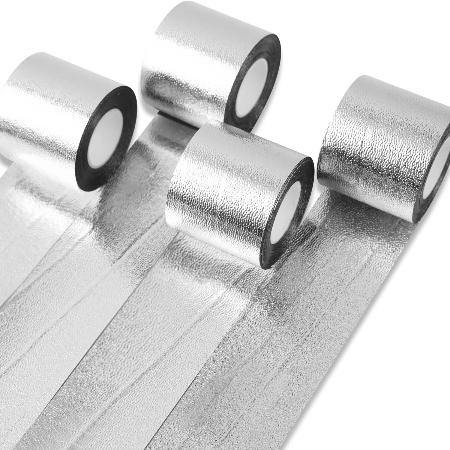 Silver Foil Crepe Paper 4pcs