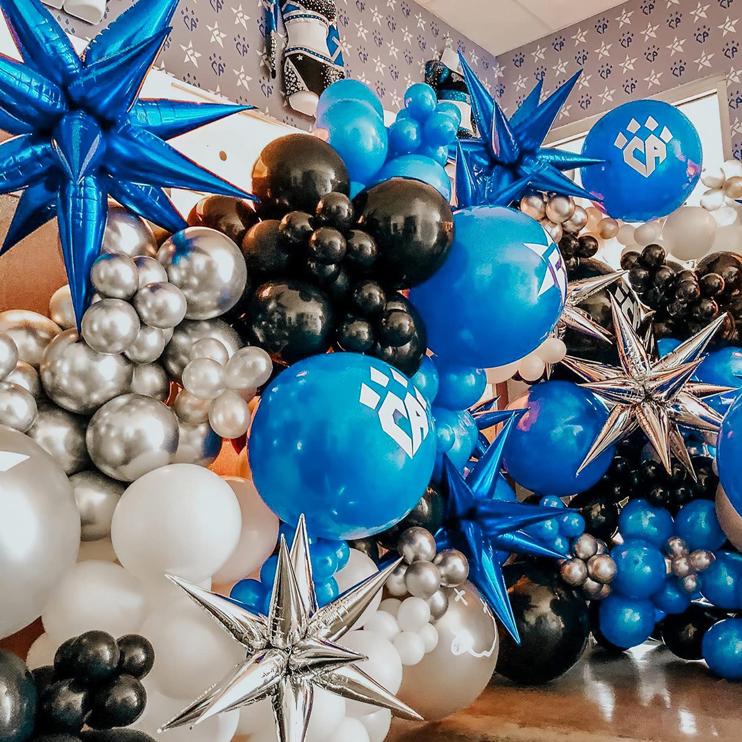 Blue-LG07 Foil Balloons 6pcs (22/27 inch)
