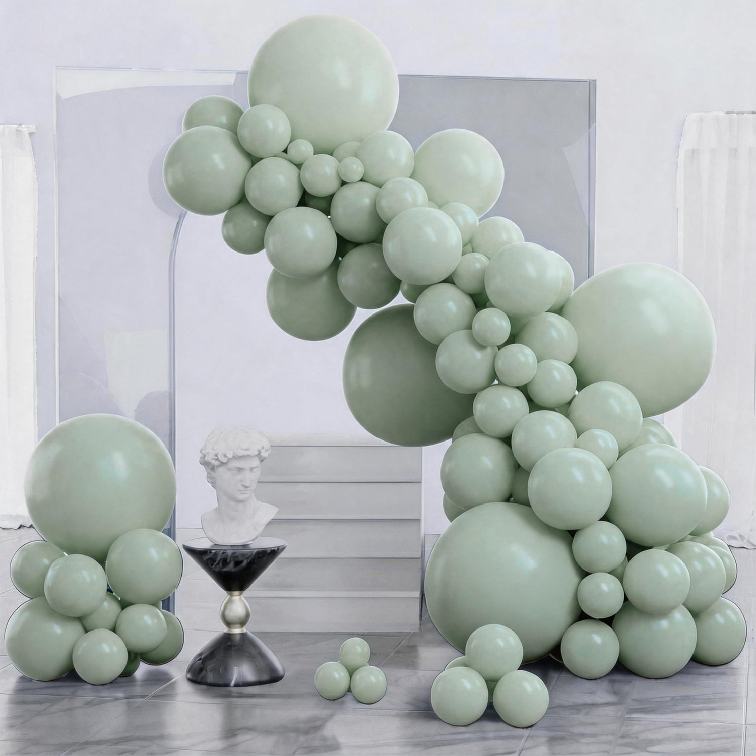 Green-F35 Balloons Arch Kit Garland 140pcs (5/10/12/18 inch)