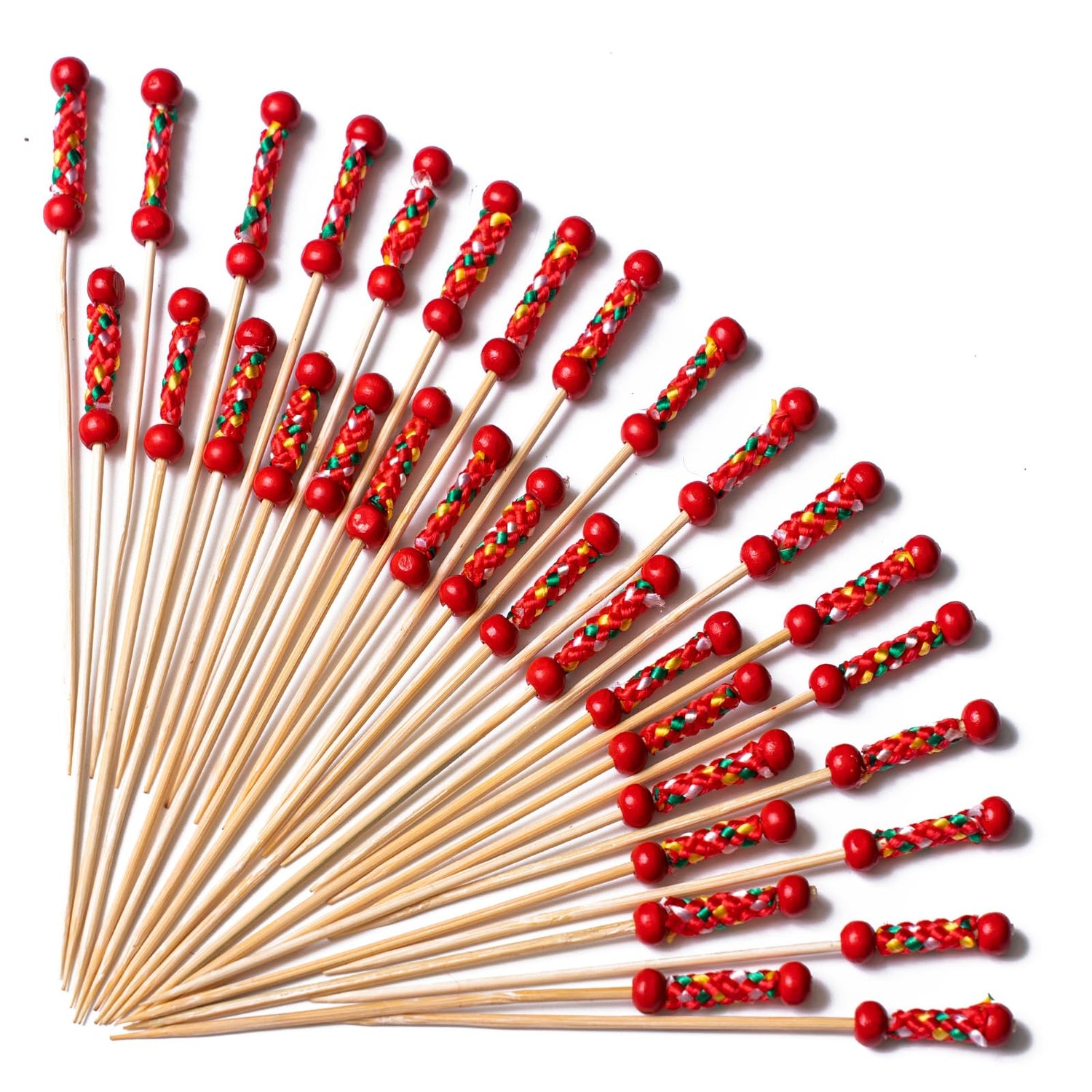 Red-LG04 Cocktail Picks (Bamboo) 100pcs
