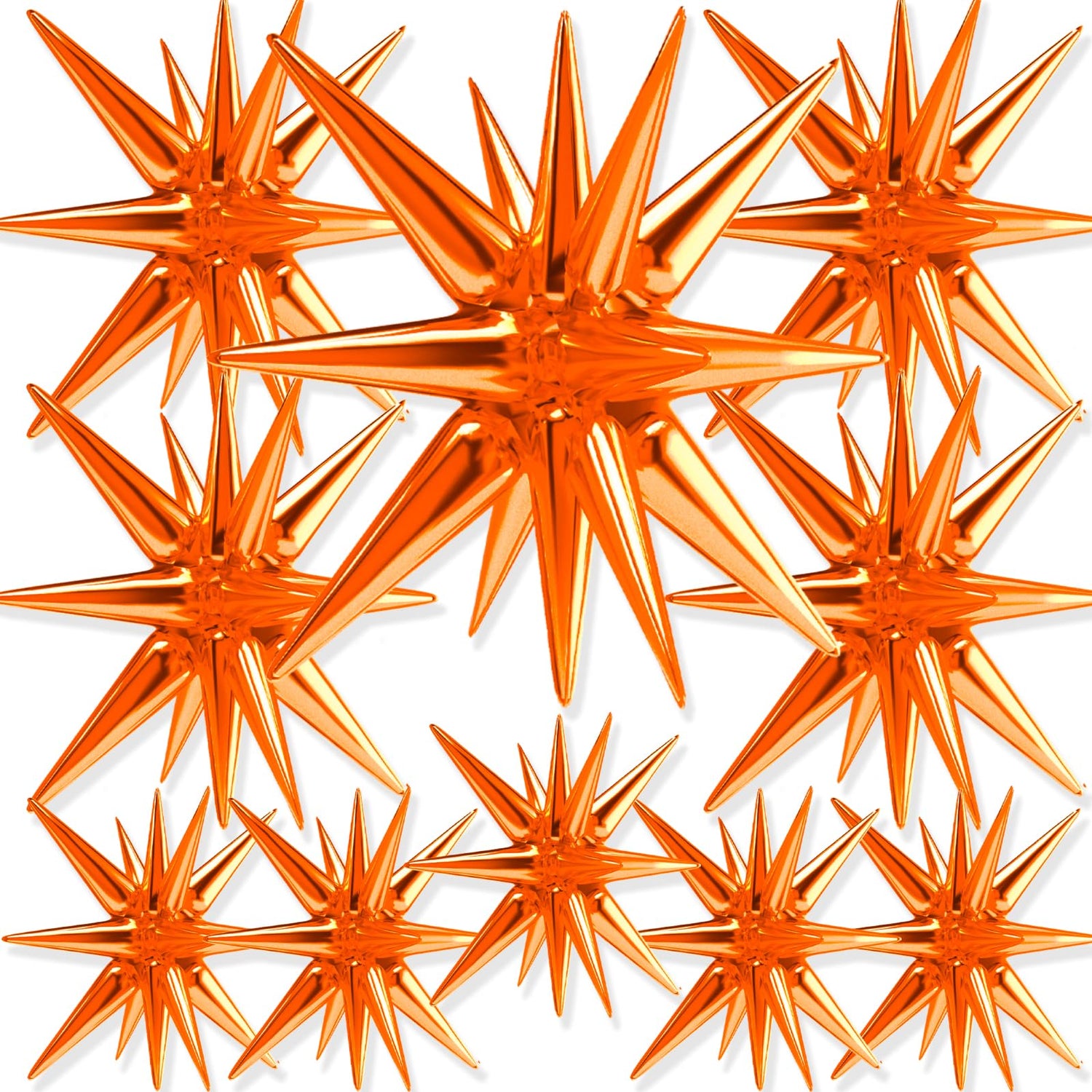 Orange-L12 Foil Balloons 10pcs (22/27/42 inch)