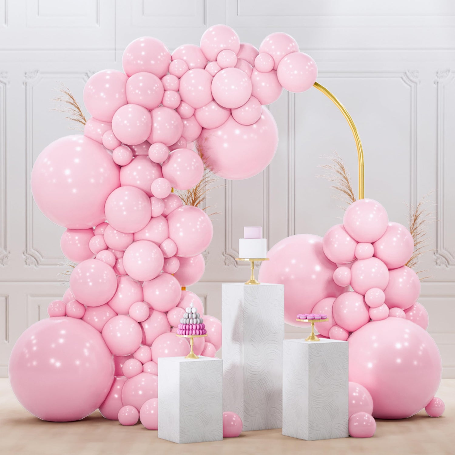 Pink-Y48 Balloons Arch Kit Garland 120pcs (5/10/12/18 inch)