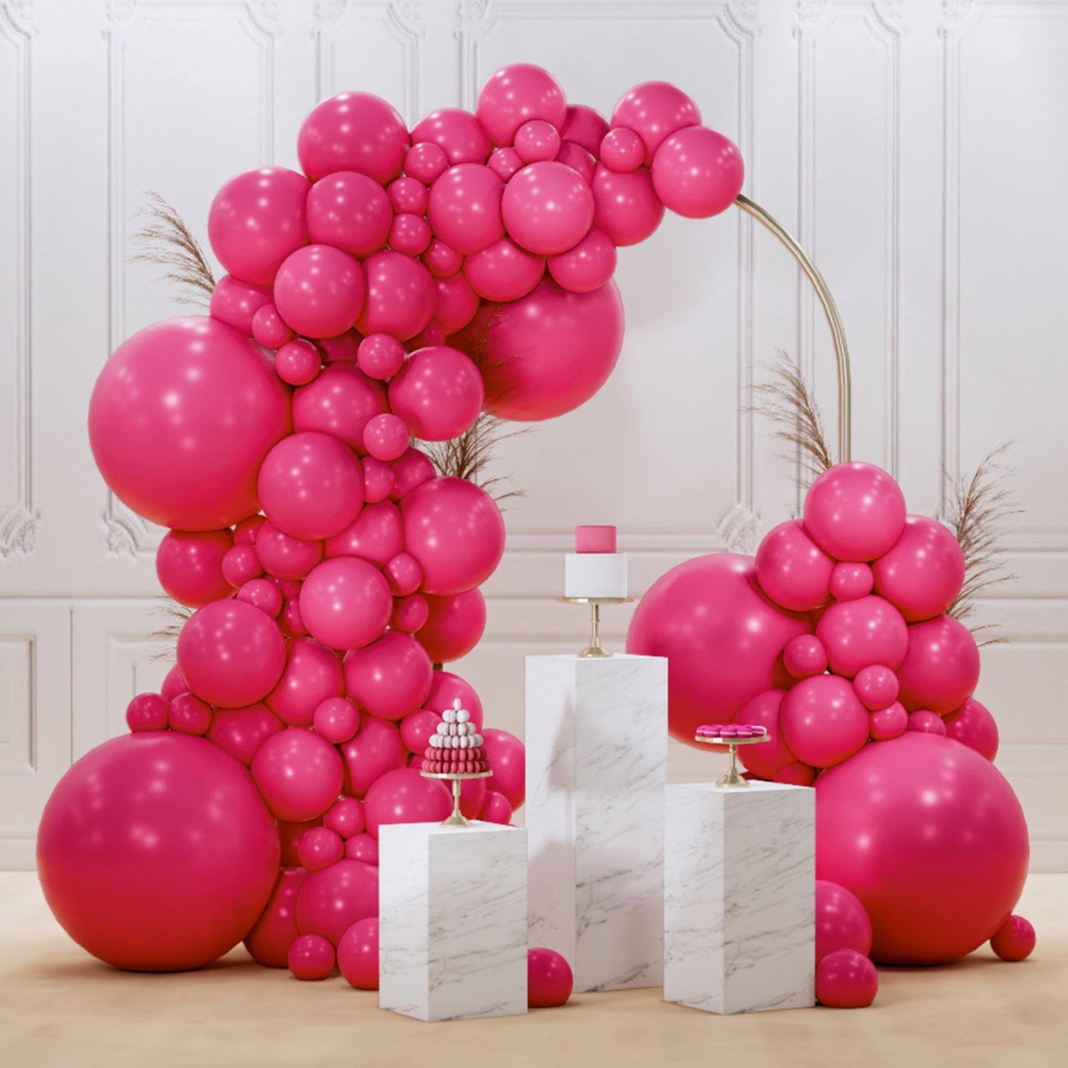 Pink-Y12 Balloons Arch Kit Garland 145pcs (5/10/12/18 inch)