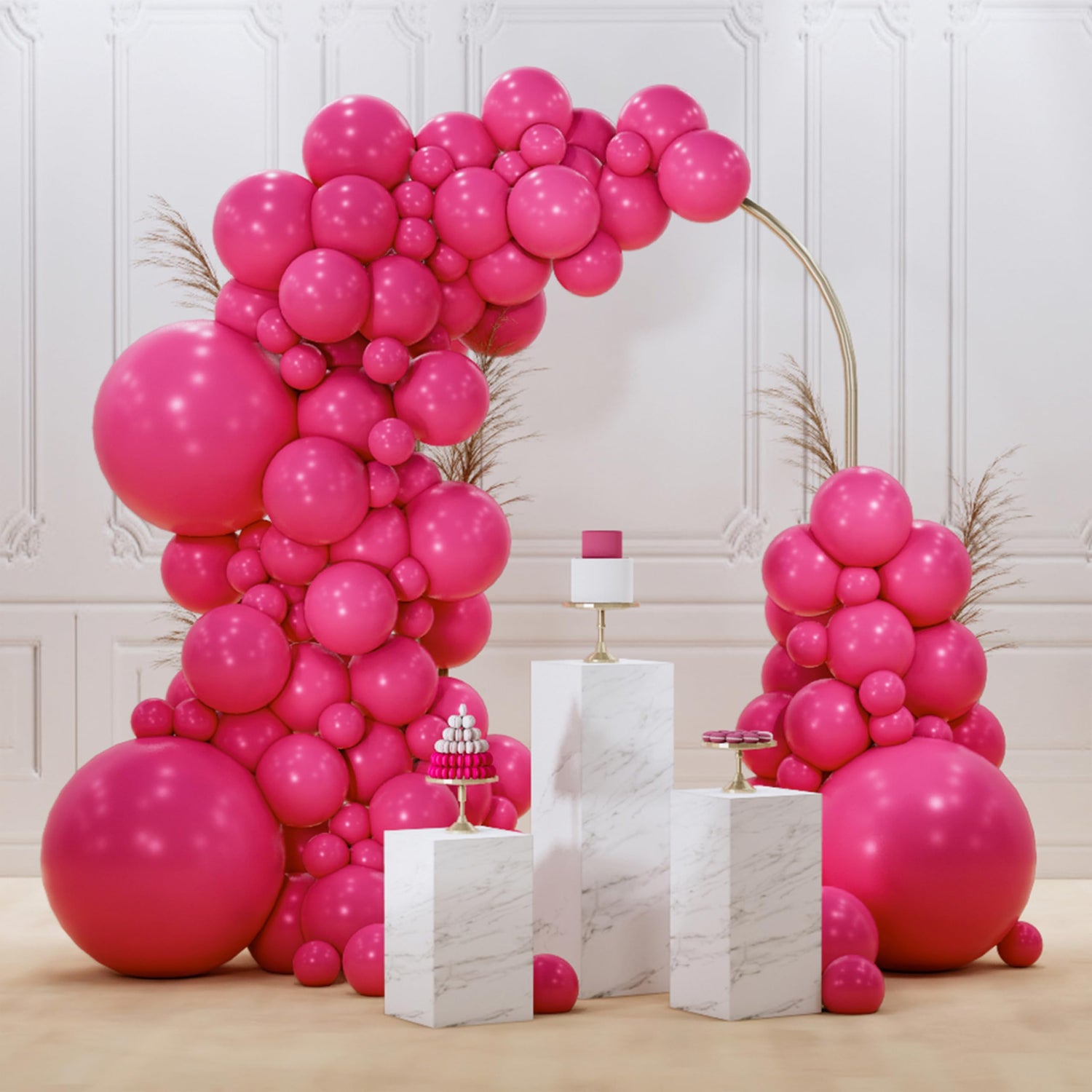 Pink-Y12 Balloons Arch Kit Garland 128pcs (5/10/12/18 inch)