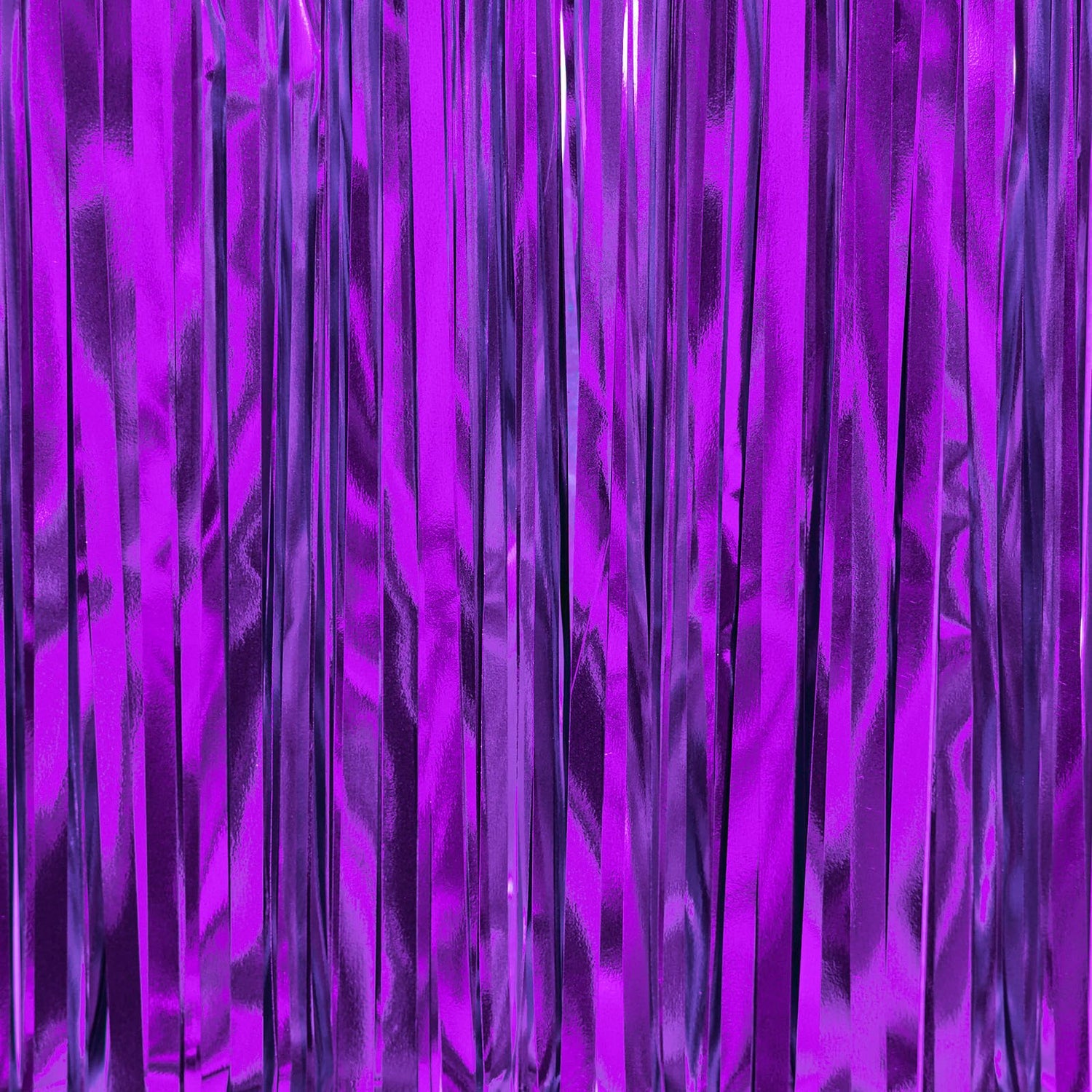 PartyWoo Purple Streamers Foil Fringe Curtain 3pcs 8.2ft Metallic Tinsel Lavender Backdrop for Birthday Graduation Bachelorette Mardi Gras Door Supplies Photo Booth Wedding Party Decorations