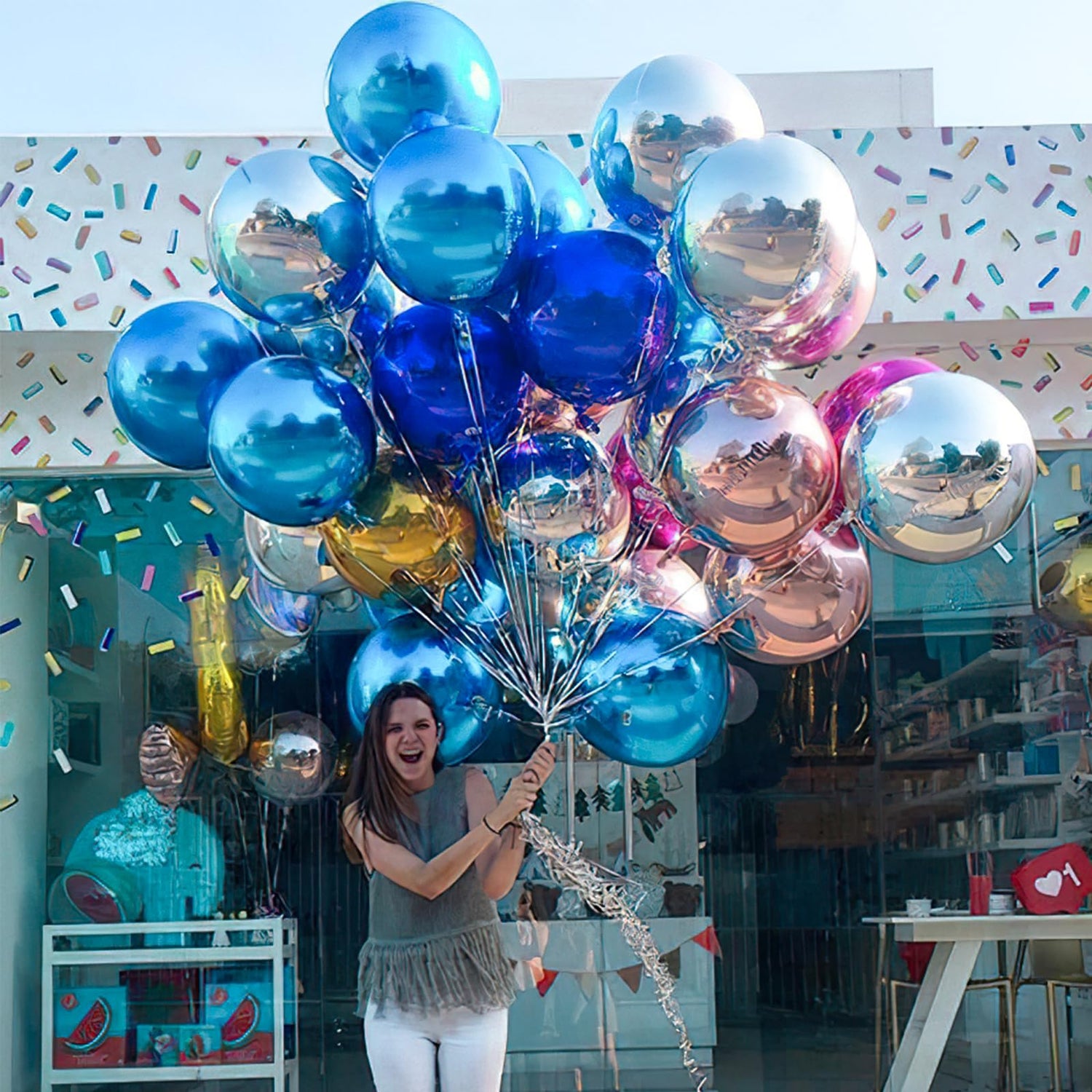 Blue-LG05 Foil Balloons 6pcs (22 inch)