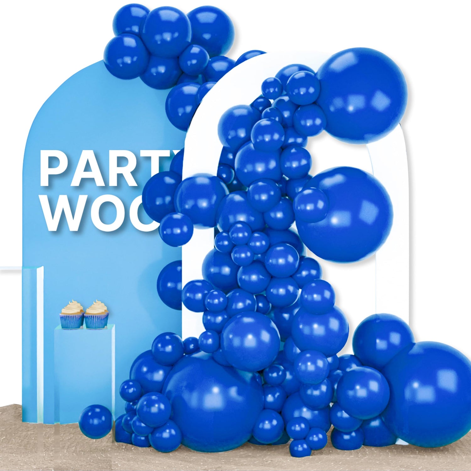 Blue-Y59 Balloons Arch Kit Garland 155pcs (5/10/12/18 inch)