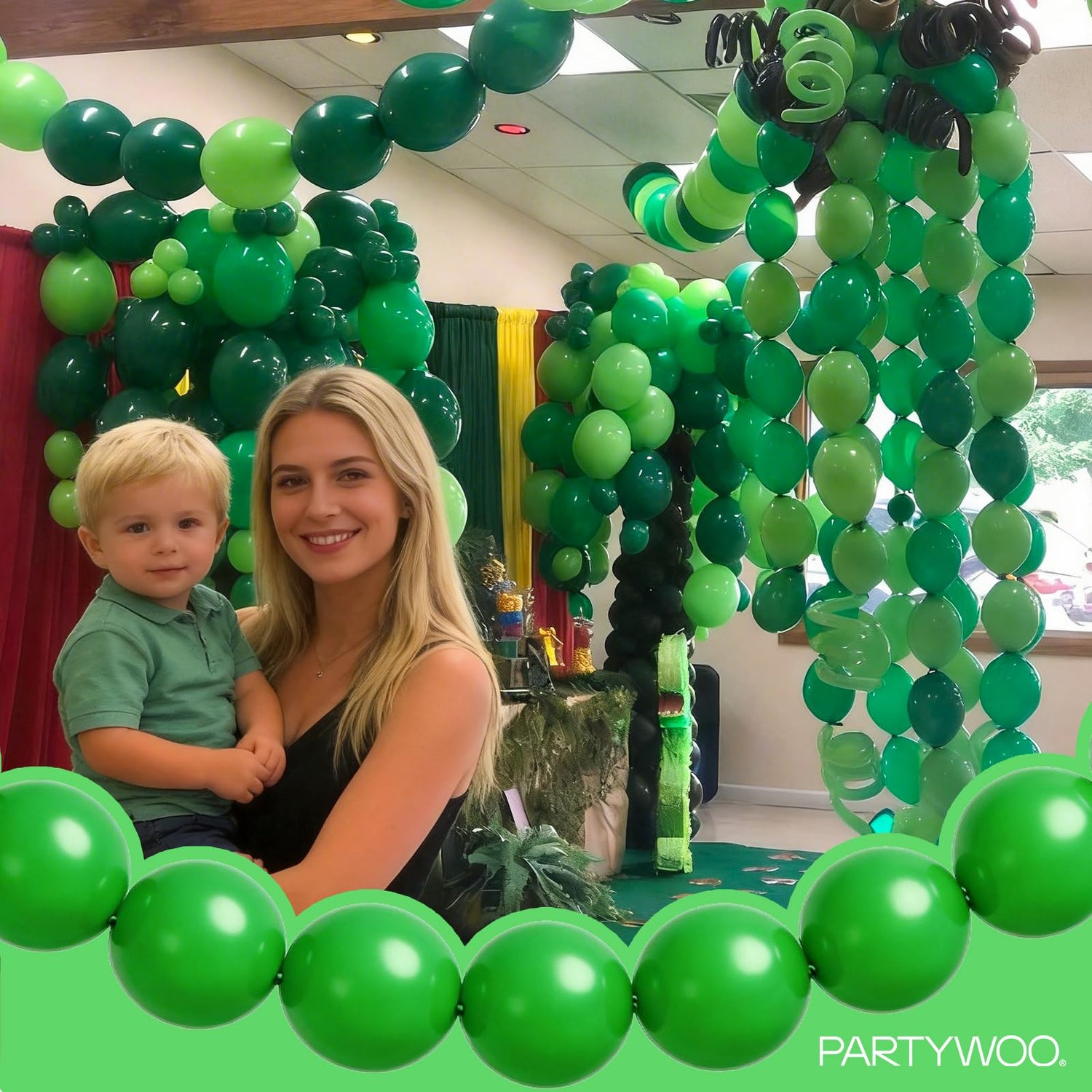 Green-Y24 Linking Balloons 100pcs (6 inch)