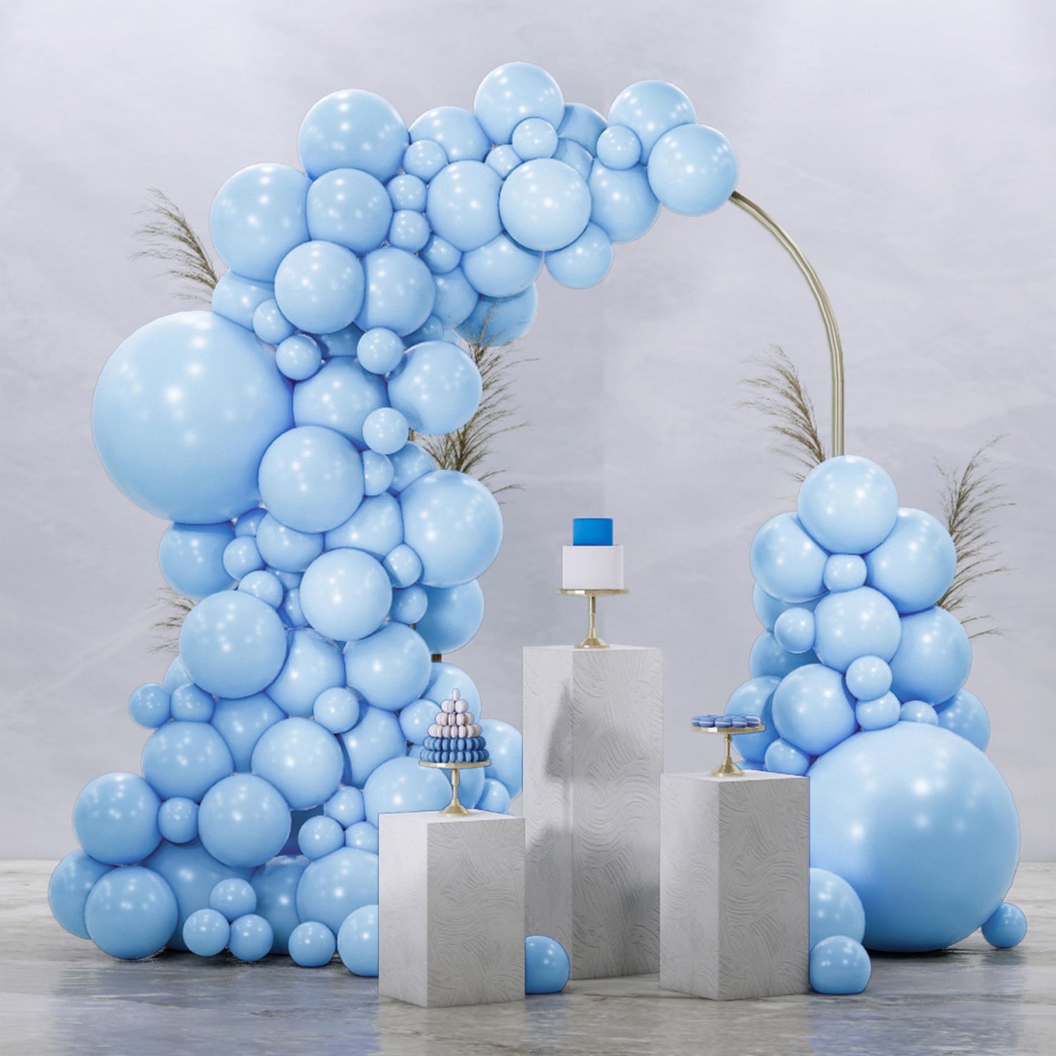 Blue-Y4 Balloons Arch Kit Garland 92pcs (5/10/12/18 inch)