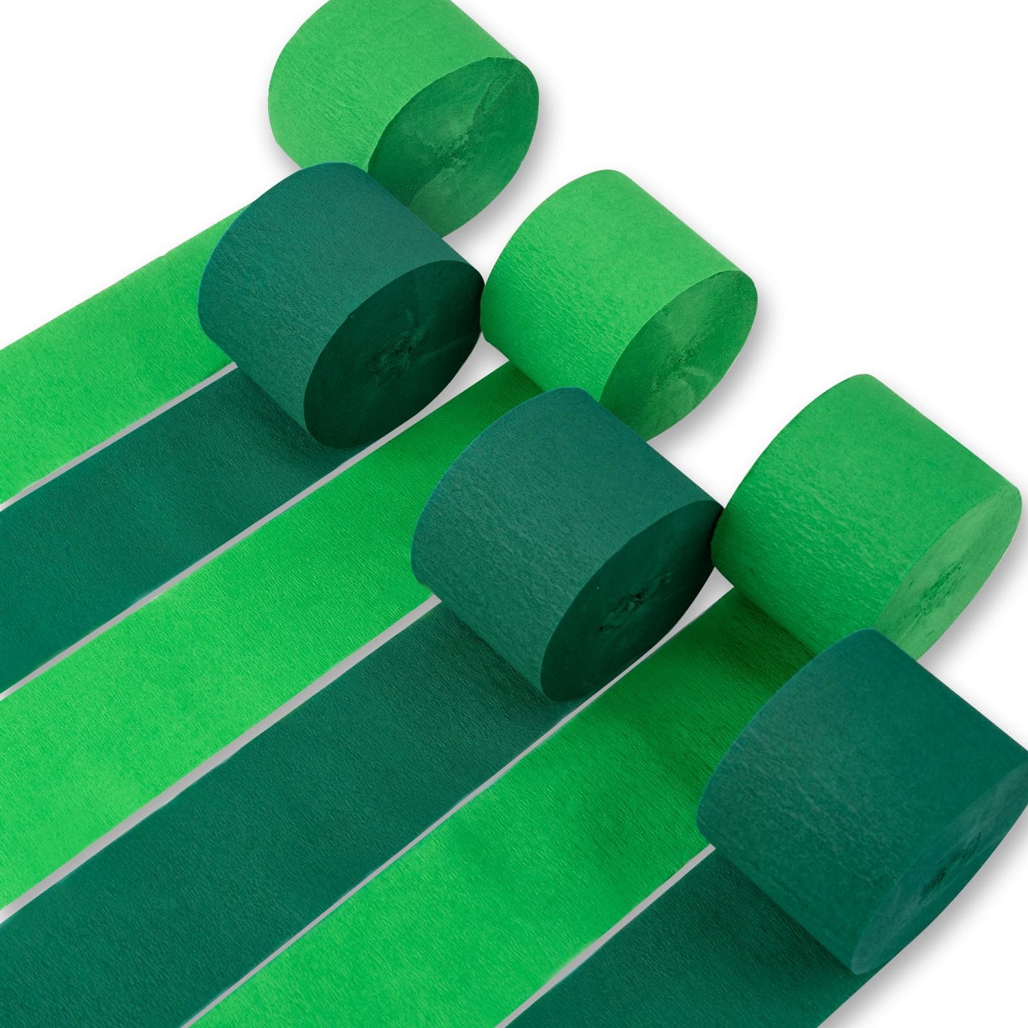 Green Crepe Paper 6pcs